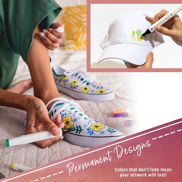 Detalle de Crafts 4 ALL Fabric Pens 12 pack