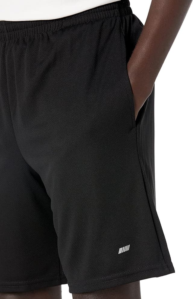 Detalle de Amazon Essentials lot de 2 shorts d’entraînement basket & gym en tissu technique — coupe ample homme