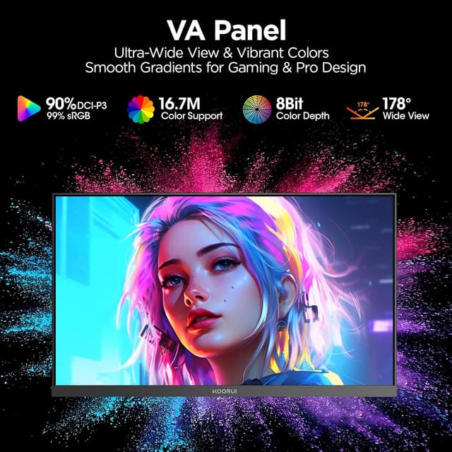 Detalle 2 de KOORUI GN02 27" Gaming Monitor 240Hz