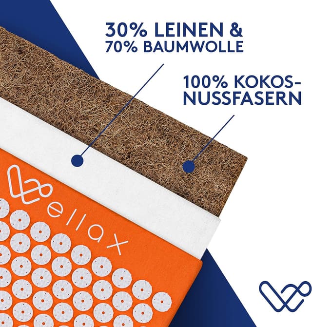 Detalle de Wellax Akupressurmatte 100% Kokosfasern