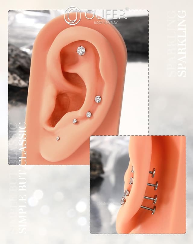 Thumbnail 3 de OUFER Piercings lip titane 6–12 mm
