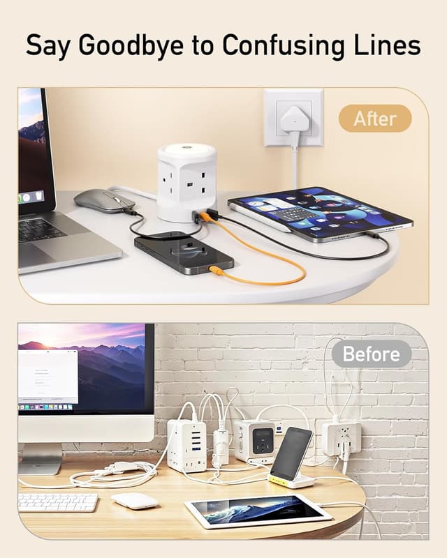 Thumbnail 6 de Extension Lead with USB Slots and Night Light 4 Way 2M