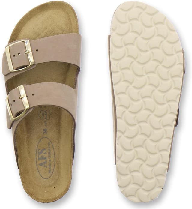 Detalle 2 de AFS-Schuhe 2100 Damen-Pantoletten aus echtem Leder – Made in Germany
