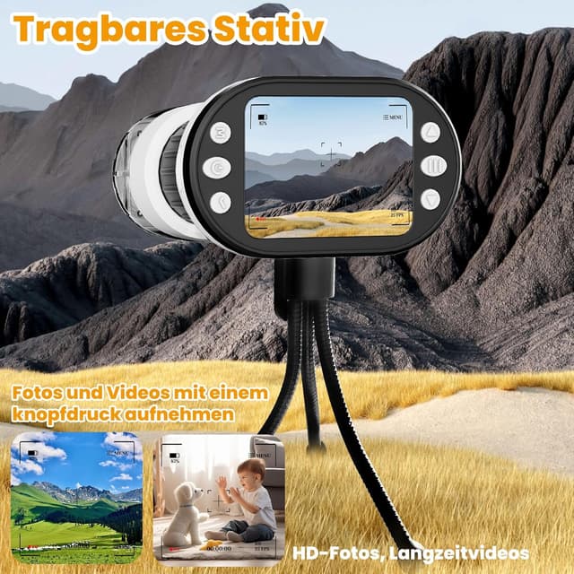 Thumbnail 5 de FIVAVA 1000X tragbares Kinder‑Mikroskop 1000x