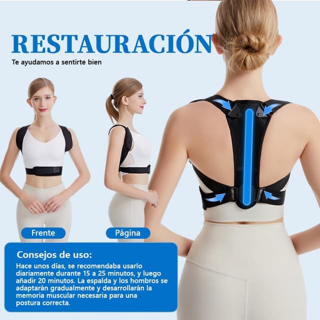 Detalle 2 de Prety Corrector Postura Espalda ajustable