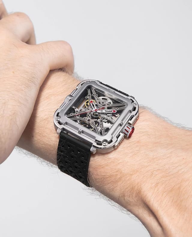 Detalle 2 de CIGA Design Montre Automatique Homme Série X SUV – Squelette, cristal saphir et bracelet silicone