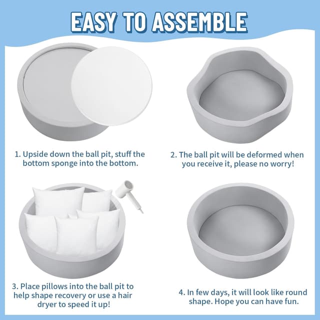 Thumbnail 5 de Wilwolfer Foam Ball Pit 100 Balls