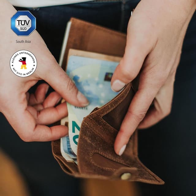 Thumbnail 2 de Berliner Bags Vintage Slim Wallet Hamburg Geldbörse 8 Karten