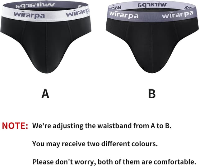 Detalle 2 de wirarpa Men’s Briefs Underpants in Cotton with Soft Wide Waistband (No Fly) – Basic Everyday Comfort