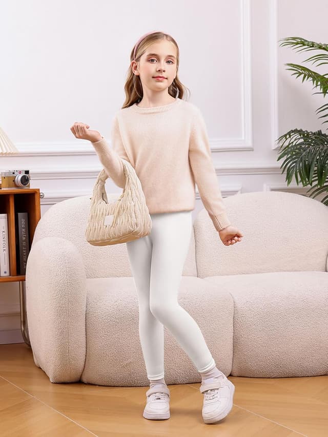 Thumbnail 2 de Vorvowry Girls Fleece Lined Leggings thermal tights