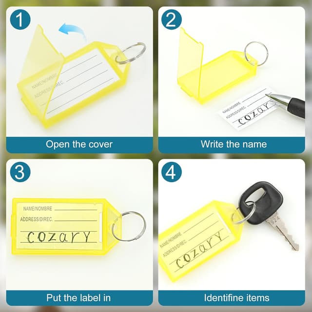 Thumbnail 6 de Cozary Targhette Portachiavi 20 Pezzi 5,7x2,9 cm 🔑