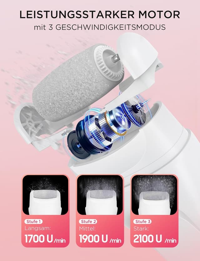 Detalle 2 de Elektrischer Hornhautentferner 90 Min 🦶