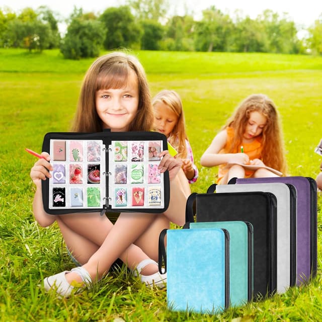 Detalle 2 de JUSONEY Sammelalbum Karten 720 Fächer Grau