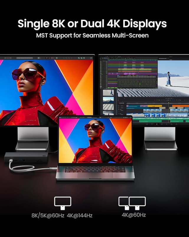 Detalle de Silkland cavo USB4/Thunderbolt 4 da 1 m 40Gbps con ricarica fino a 240W (compatibile Thunderbolt 5) per MacBook e dock