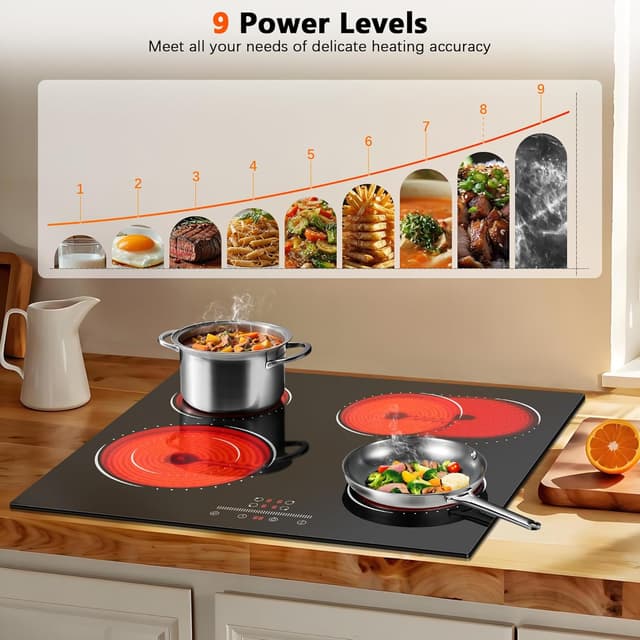 Detalle 2 de Hobsir Hob 4 Glaskeramik 60 cm Kochfeld