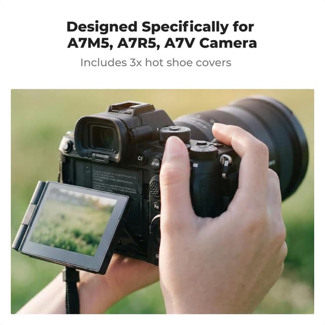 Detalle 2 de K&F CONCEPT Screen Protector for Sony A7M5 / A7R5 (3-pack) tempered glass, 0.3mm, bubble-free with hot shoe cover