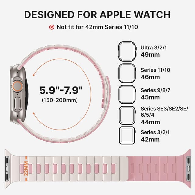 Detalle de Bandletic magnetic strap for Apple Watch 49mm