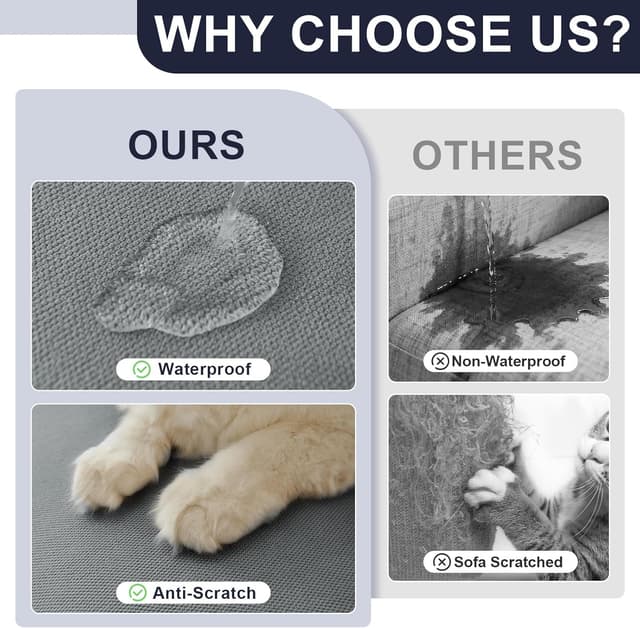 Thumbnail 4 de Royhom Impermeable Funda sofá 3 plazas 340x180 cm