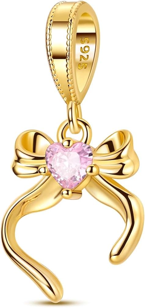 Thumbnail 6 de Parmuz 925 Sterling-Silber Charms für Armband & Kette mit Glas-Effekt (Stern, Mond, Schmetterling, Katze)