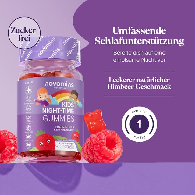 Detalle 2 de Novomins Schlaf-Gummis für Kinder mit Magnesium