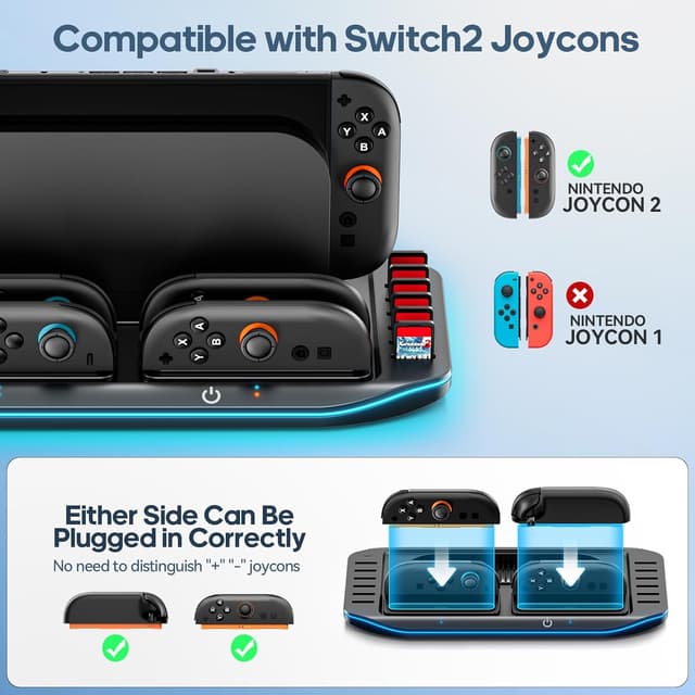 Detalle 2 de Switch 2 Ladestation JoyCon 4 in 1