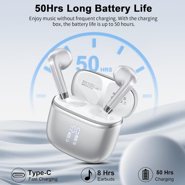 Detalle de HOIFA Wireless Earbuds 50H playtime