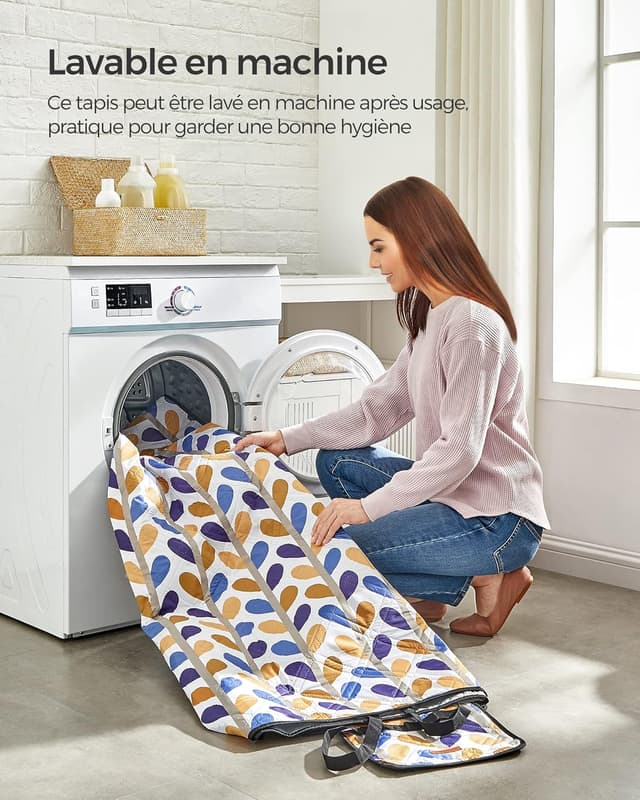 Thumbnail 6 de SONGMICS Couverture de pique-nique GCM87CU 200 x 200 cm, tapis 4 couches hydrofuge et pliable