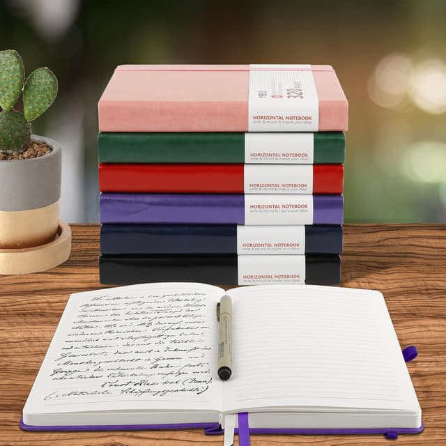 Thumbnail 6 de A5 Hardback Thick Journal Notebook (Purple) – 320 Lined Pages, 100gsm Paper, Elastic Closure