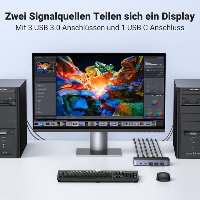 Detalle 2 de UGREEN HDMI KVM Switch 4K@60Hz