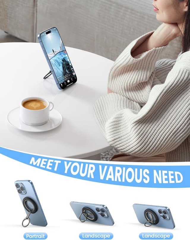 Detalle 2 de Lamicall Magnetic Phone Ring Stand 360° grip