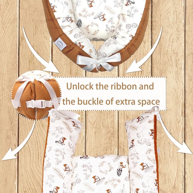 Thumbnail 2 de EAQ Baby Lounger Baby Nest 36×26×10cm 💤