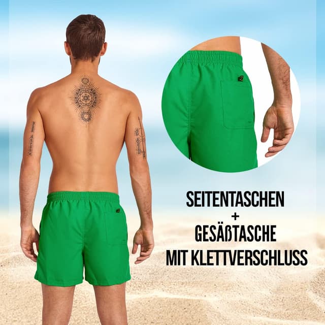 Detalle 2 de Zagano Herren-Badehose mit 8–15 cm Stretch