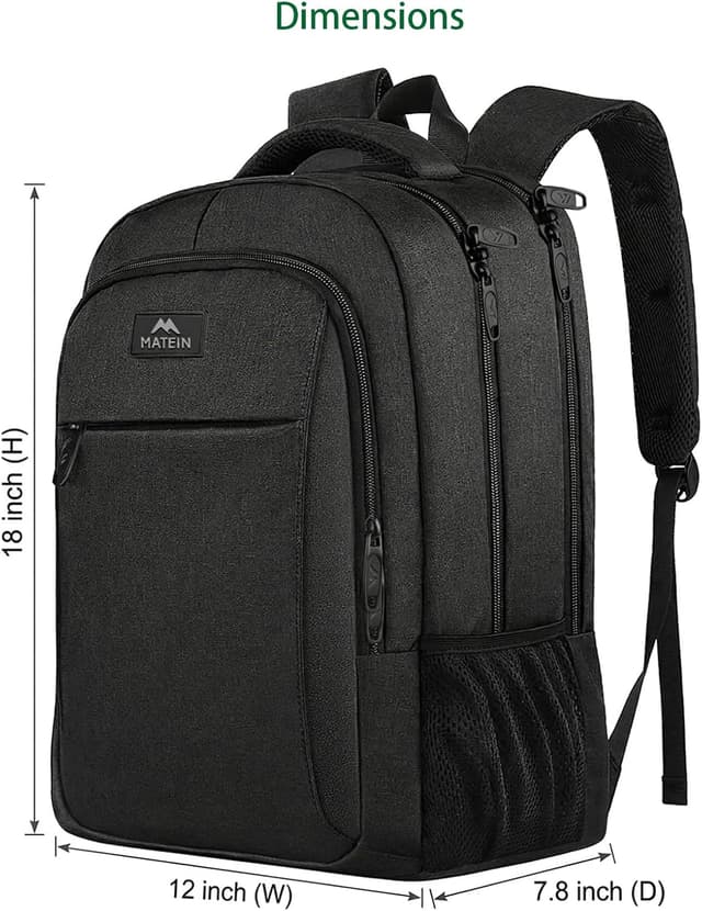 Detalle 2 de MATEIN Business Laptop Rucksack 15,6" wasserabweisend