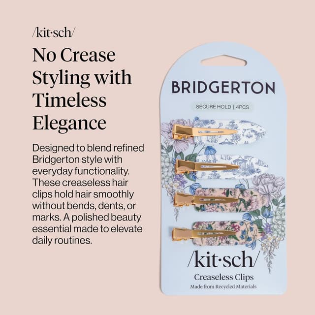 Thumbnail 1 de Bridgerton x Kitsch Creaseless Hair Clips 4pc