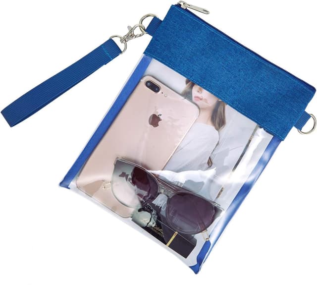 Detalle de Clear Stadium Approved Crossbody Bag Transparent Tote Purse for Work, Concerts & Sports Events