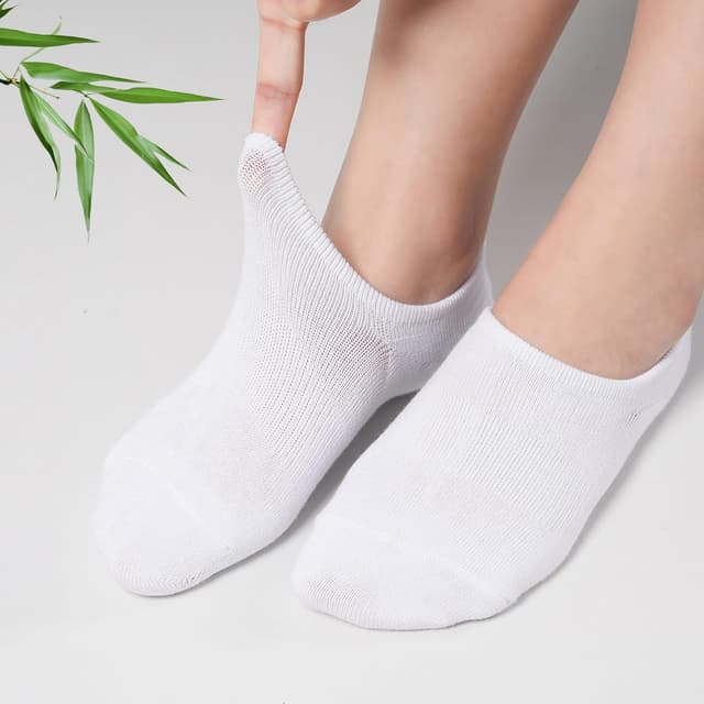 Detalle de Toes Home Sneaker-Socken im 8er-Set als No-Show Füßlinge (Bambus, rutschfest) – Damen & Herren