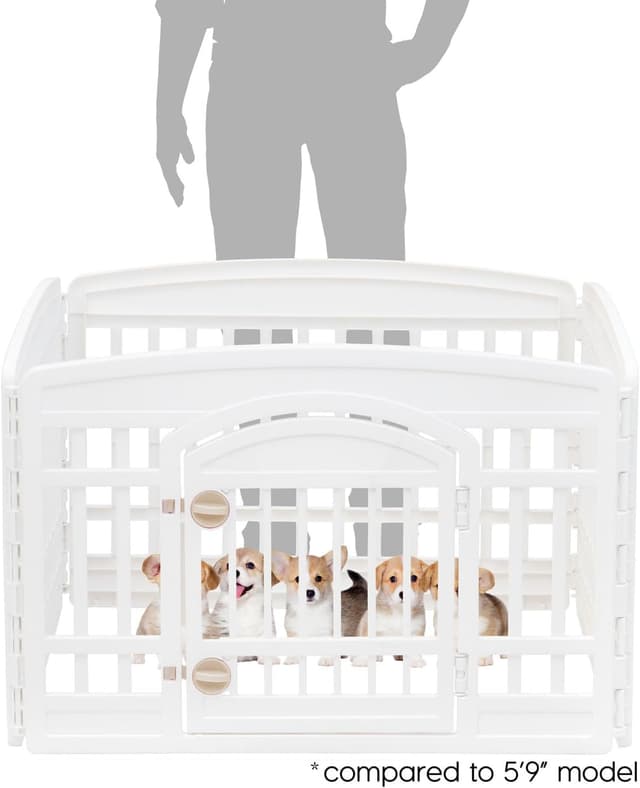 Detalle 2 de IRIS USA 4-Panel 24" Dog Playpen with Door