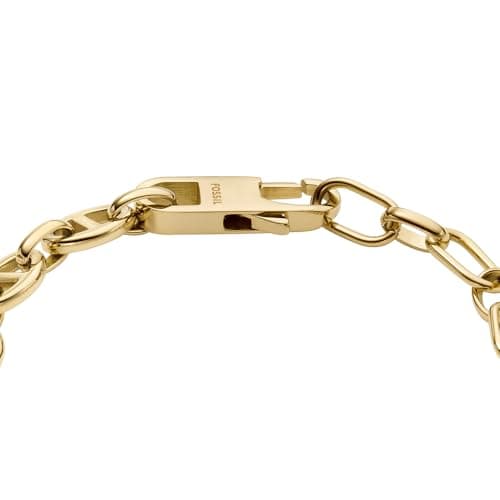 Detalle de Fossil Heritage Legacy Charm JF04801710 pulsera dorada Única 💍