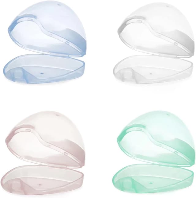 Detalle de PandaEar Dummy Holder Case (4 Pack) – Universal Pacifier Box Covers for Travel, BPA Free