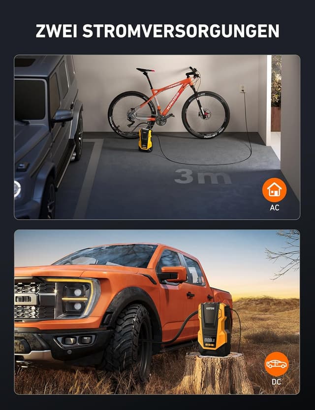 Thumbnail 3 de AstroAI 2 in 1 Kompressor 10,3 Bar