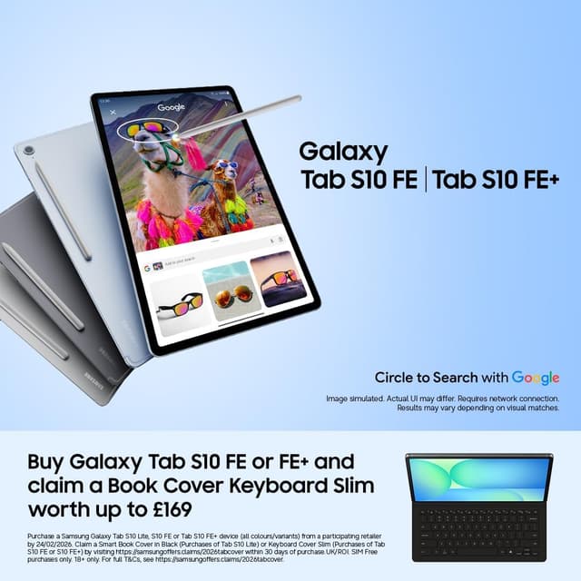 Detalle 2 de Samsung Galaxy Tab S10 FE+ (Android) Wi‑Fi Tablet, 13.1" Display, 128GB, 8GB RAM, S Pen Included, Grey – UK Version