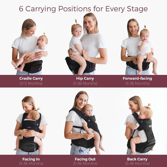 Thumbnail 1 de Momcozy Baby Carrier with Hip Seat