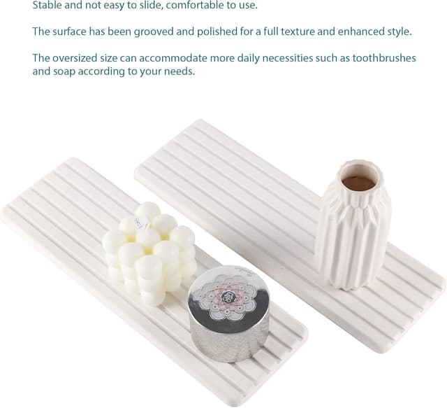 Thumbnail 4 de NiuYichee Diatomite Coaster 12.2" for Bathroom