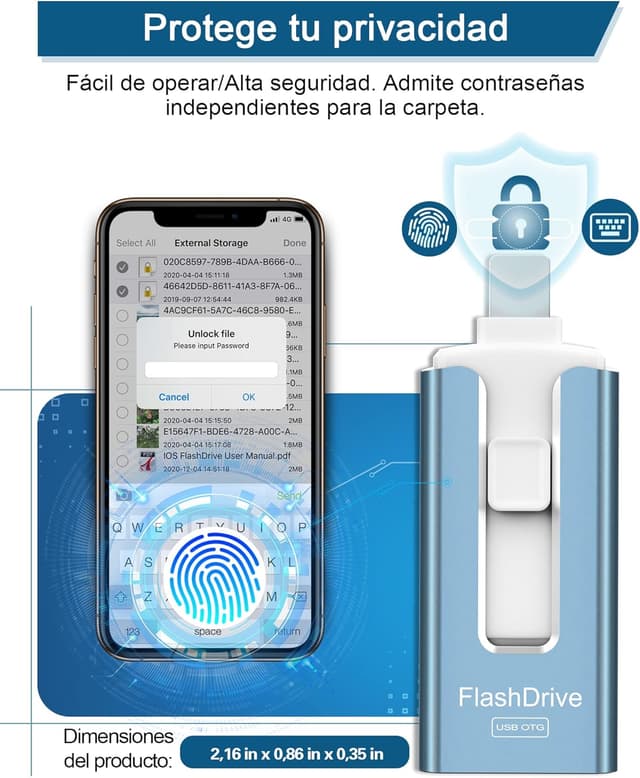 Detalle 2 de GNASEET Pendrive 256GB USB 3.0