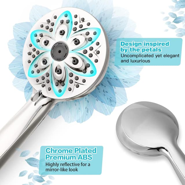 Detalle de JDO 4.7" 6-Setting High Pressure Handheld Shower Head