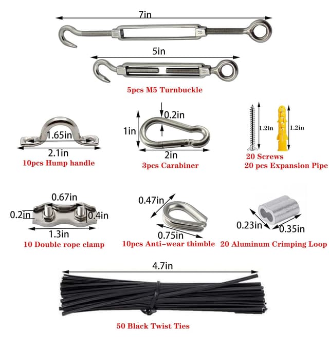 Thumbnail 1 de 304 Stainless Steel Wire Rope Kit 50m