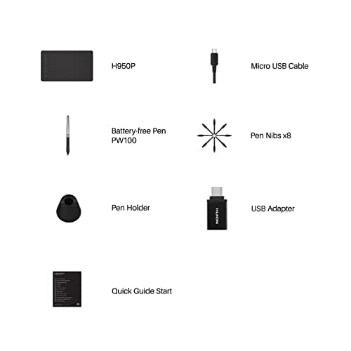 Thumbnail 7 de HUION Inspiroy H950P - Tableta Gráfica Digital para Dibujo 🖌