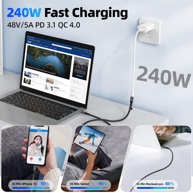 Detalle 1 de CAKOBLE USB-C extension cable 3m