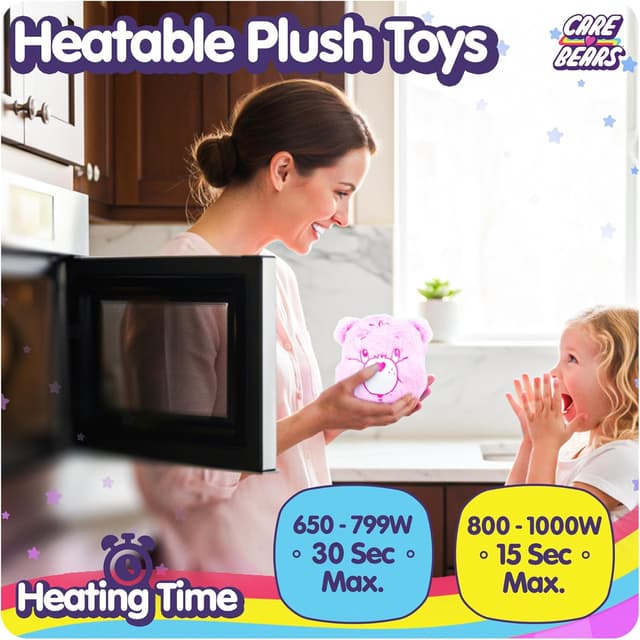 Detalle 2 de Care Bears Cheer Bear Heatable Plush (microwavable & chillable) – weighted comfort toy for soothing warmth