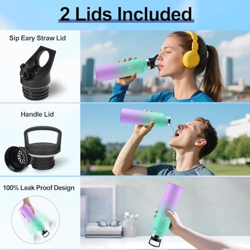 Detalle de Botella Agua 750 ml doble pared, sin BPA 🚰